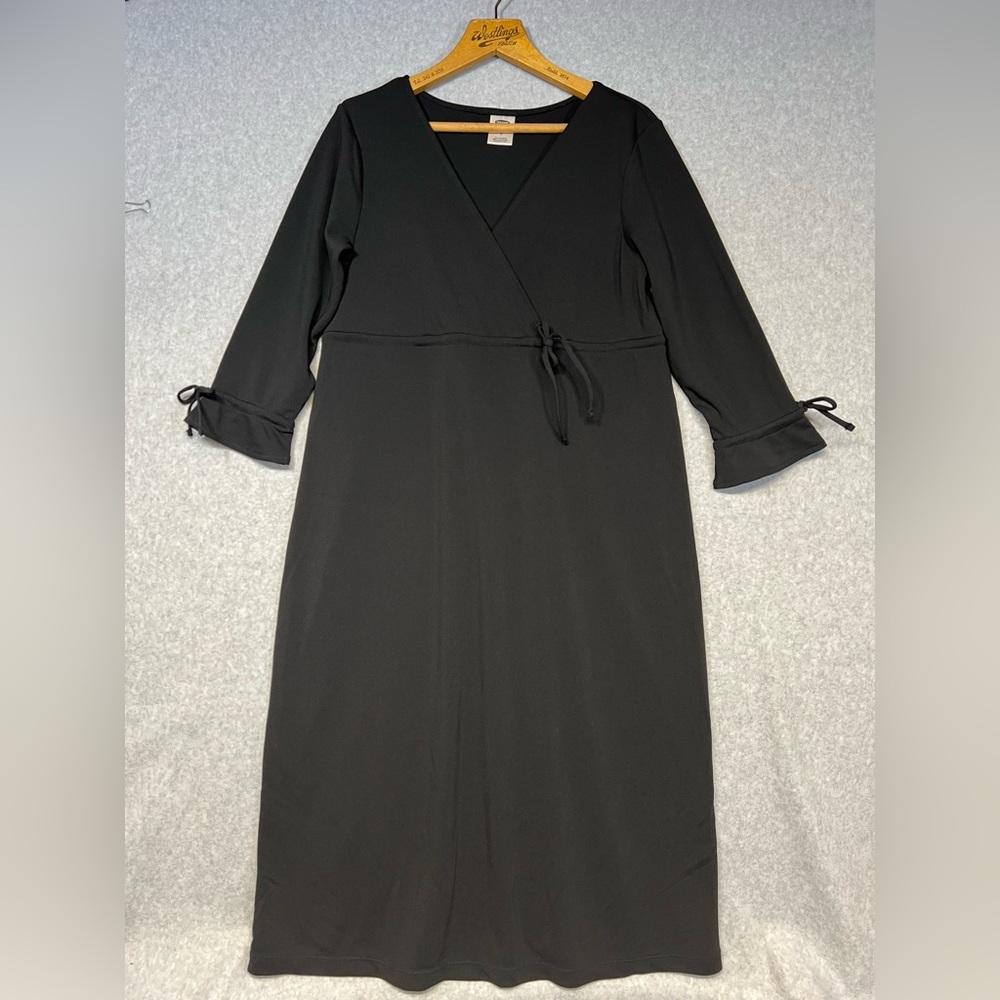 Old Navy Maternity Black Wrap Dress
